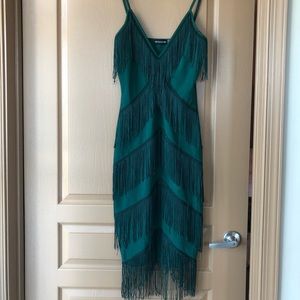Midi Dress with fringe